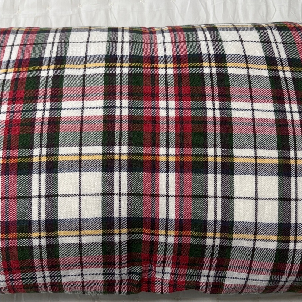 Pottery Barn Festive Plaid Pillow Cover and Insert - Picture 3 of 9